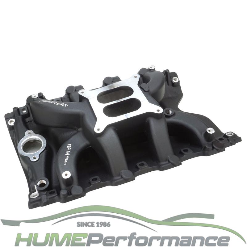 Holden 304 355 Vn Heads V8 Intake Manifold Air Gap Dual Plane Barrel Black