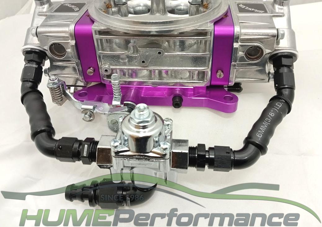 Holley Regulator Kit with Rubber Hose Black