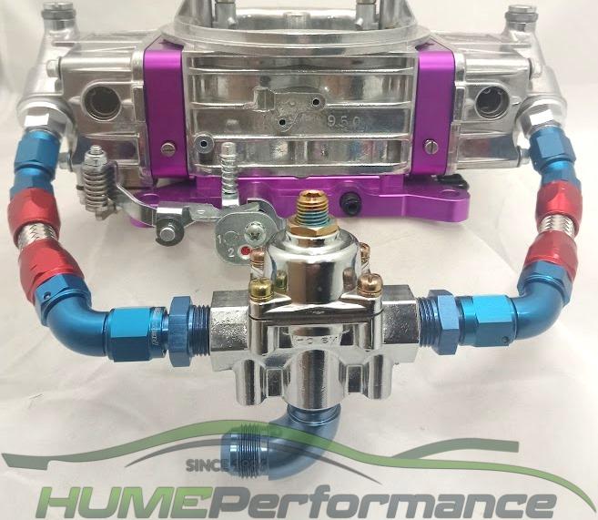 Regulator Kit with Braided Hose Blue & Red fittings