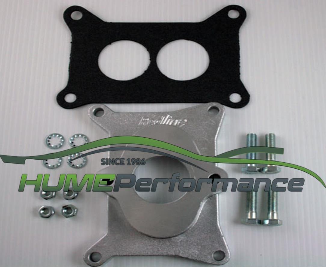ADAPTOR BLANK 1 BARREL TO 2 BARREL HOLLEY CARBURETTOR UNIVERSAL