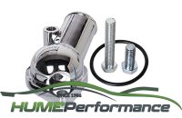 CHROME THERMOSTAT HOUSING SMALL & BIG BLOCK CHEVROLET 350 454 ANGLED O RING