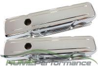 SMALL BLOCK CHEV 350 VALVE COVERS CHROME STEEL