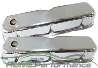 FORD V8 289 302 351 WINDSOR VALVE COVERS CHROME STEEL