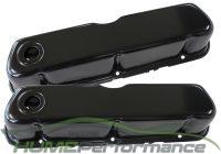 FORD V8 289 302 351 WINDSOR VALVE COVERS BLACK STEEL