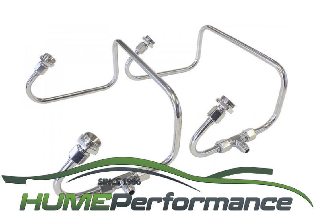 DUAL FUEL LINE KIT POLISHED FOR DUAL SIDEWAYS 4150 CARBURETTORS