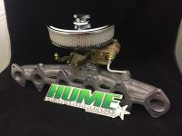 MANIFOLD & CARBURETTOR PACKAGE FORD 6 CYLINDER X FLOW 76-79 CAST HEAD 350 HOLLEY
