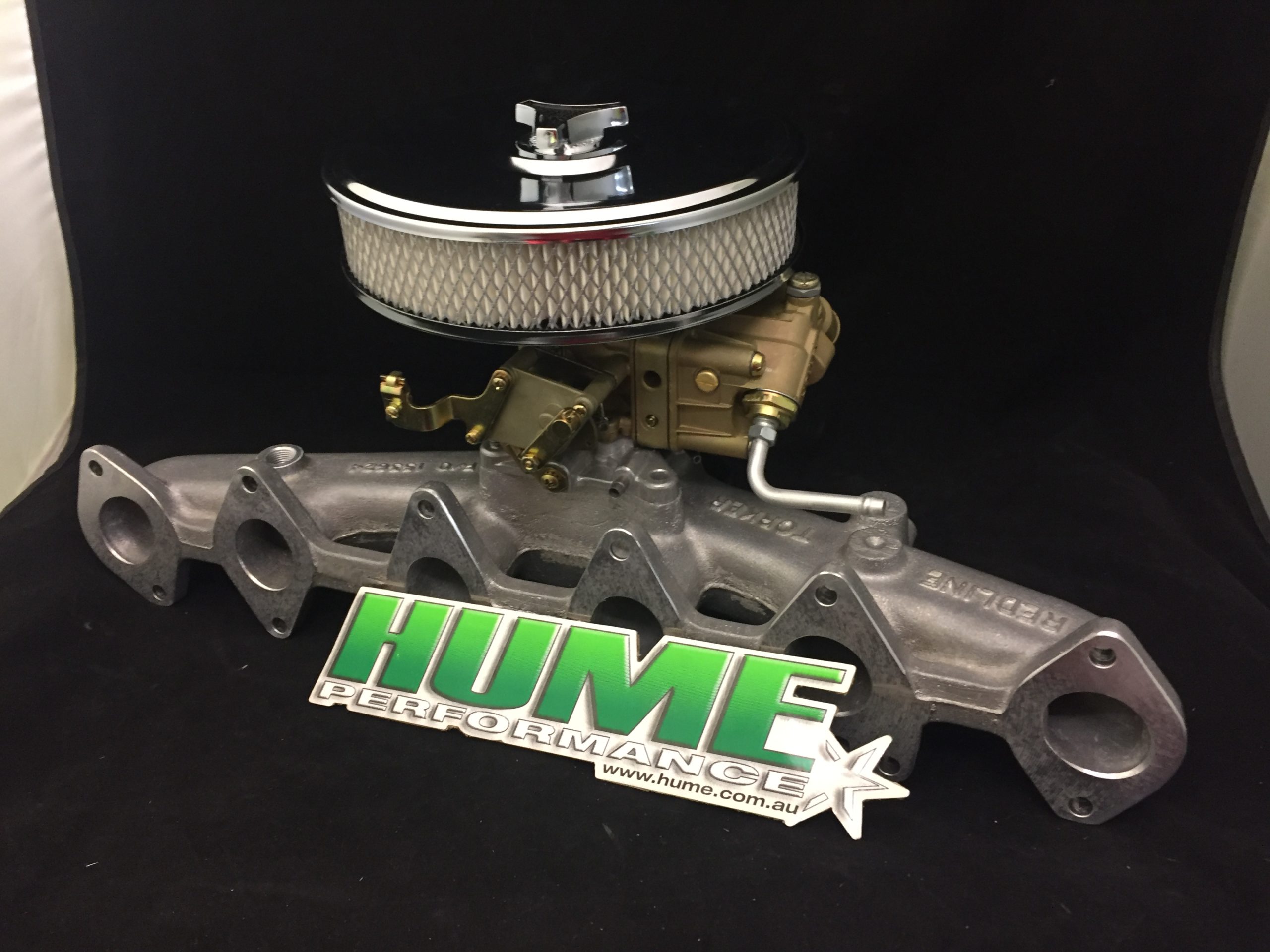 MANIFOLD & CARBURETTOR PACKAGE FORD 6 CYLINDER X FLOW 76-79 CAST HEAD 350 HOLLEY