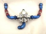 Regulator Kit with Braided Hose Blue & Red fittings