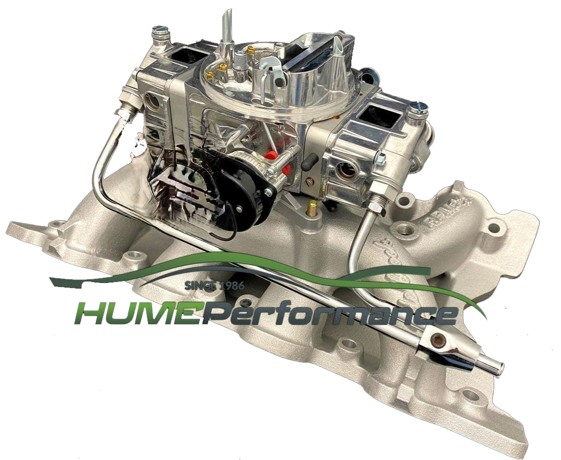 Ford 351 2V Cleveland package Edelbrock Air Gap manifold & 650 Double Pumper