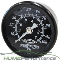 Aeroflow Pressure Gauge 0-100 PSI BLK