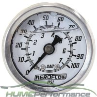 Aeroflow Pressure Gauge 0 -100 liquid filled