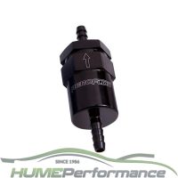 Billet Black Aluminium Inline Fuel Filter 3/8 (9.52mm) Barb