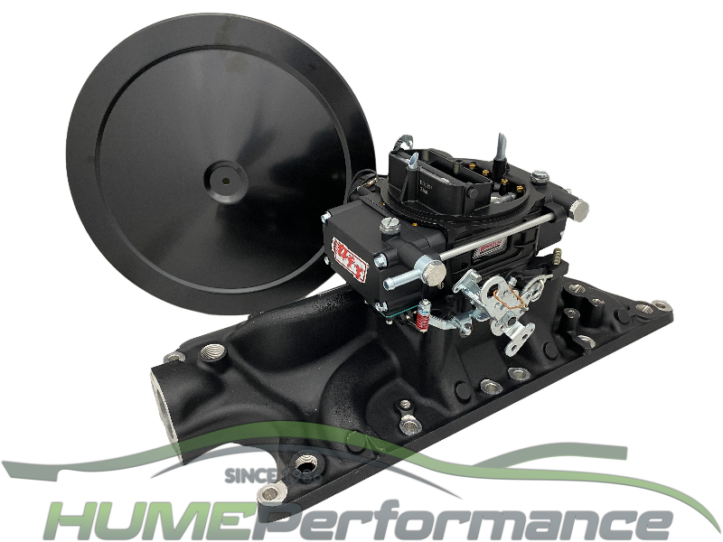 Ford Windsor package w/ black manifold & black 600 CFM carburettor