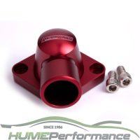Billet Thermostat Housing - Red Suit SB, BB Chevy, (Swivel)
