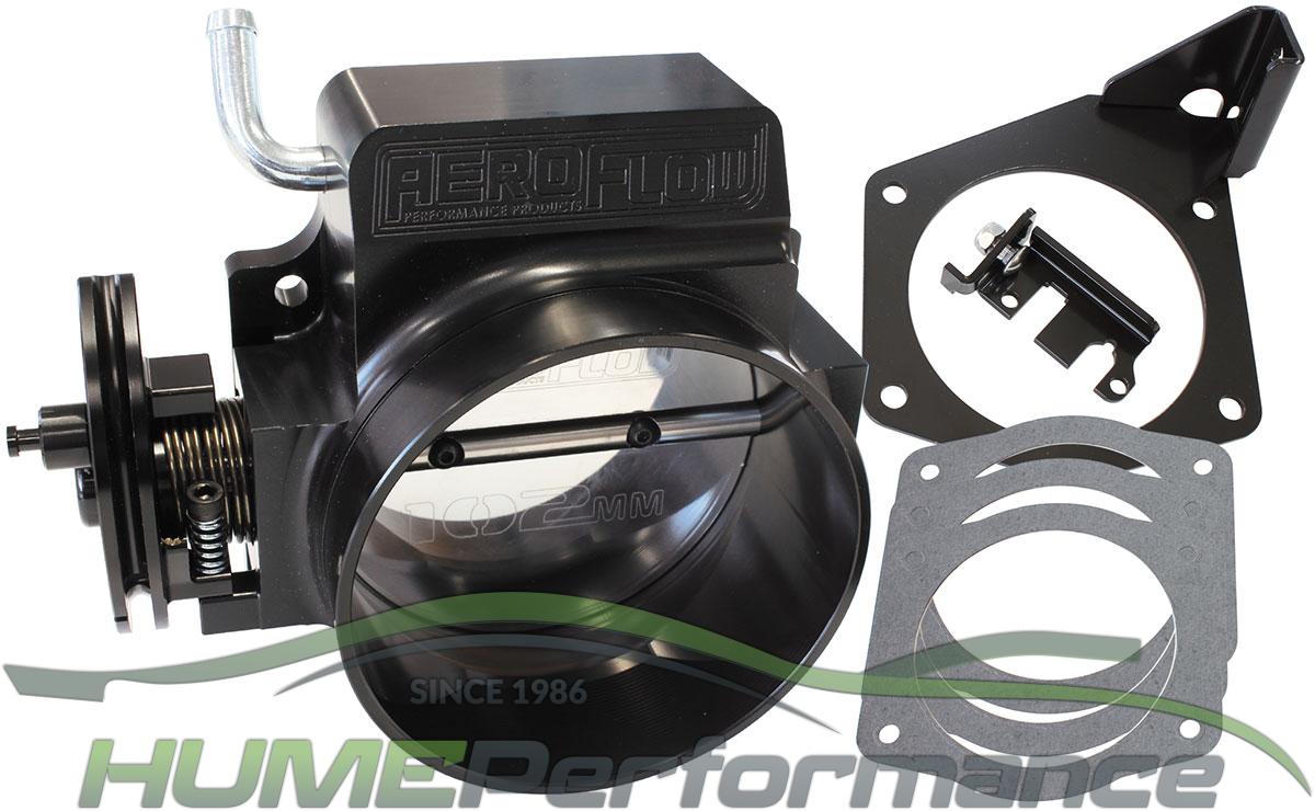 GM LS BILLET 102MM THROTTLE BODY CABLE STYLE 4 BOLT (BLACK FINISH) AF64-2070BLK