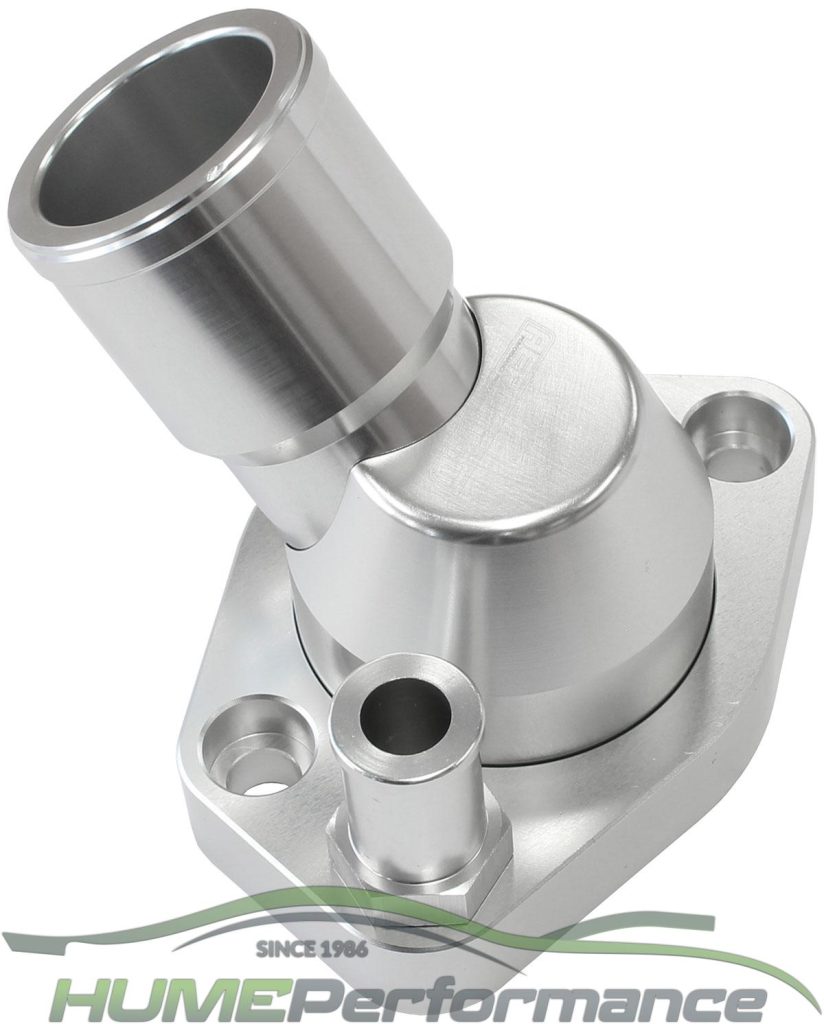 Billet 45° Swivel Thermostat Housing, Silver Finish Suit Ford Windsor