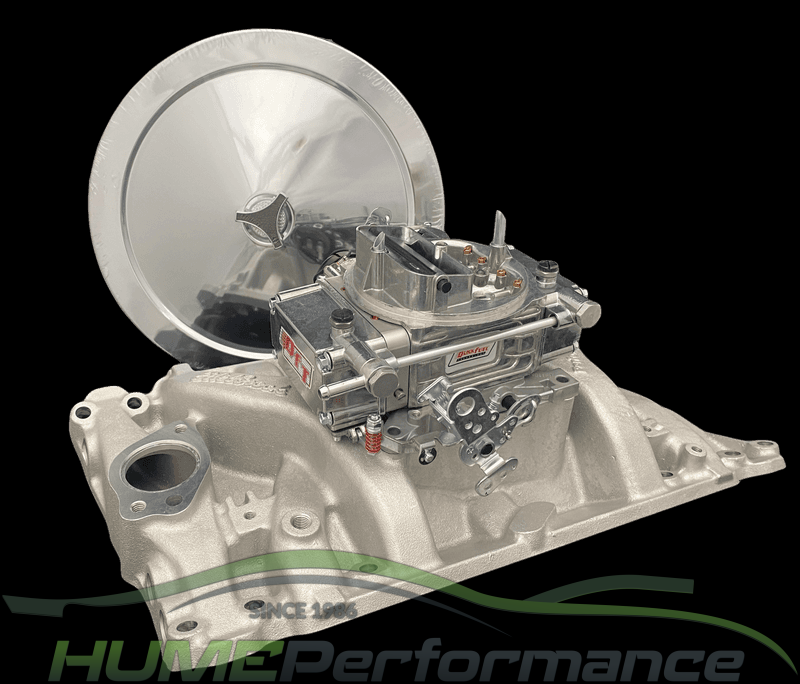 HOLDEN V8 253 MANIFOLD & CARBURETTOR PACKAGE EDELBROCK 2194 450 CFM QUICK FUEL