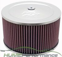 K&N 9" Air Filter Assembly 5" height, 5-1/8" neck