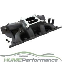 Ford 351 Cleveland Air Gap Dual Plane Intake Manifold, Black Finish 7564