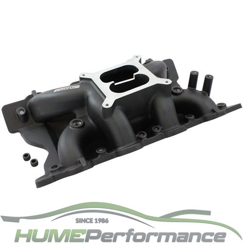 Ford 351 Cleveland Air Gap Dual Plane Intake Manifold, Black Finish 7564