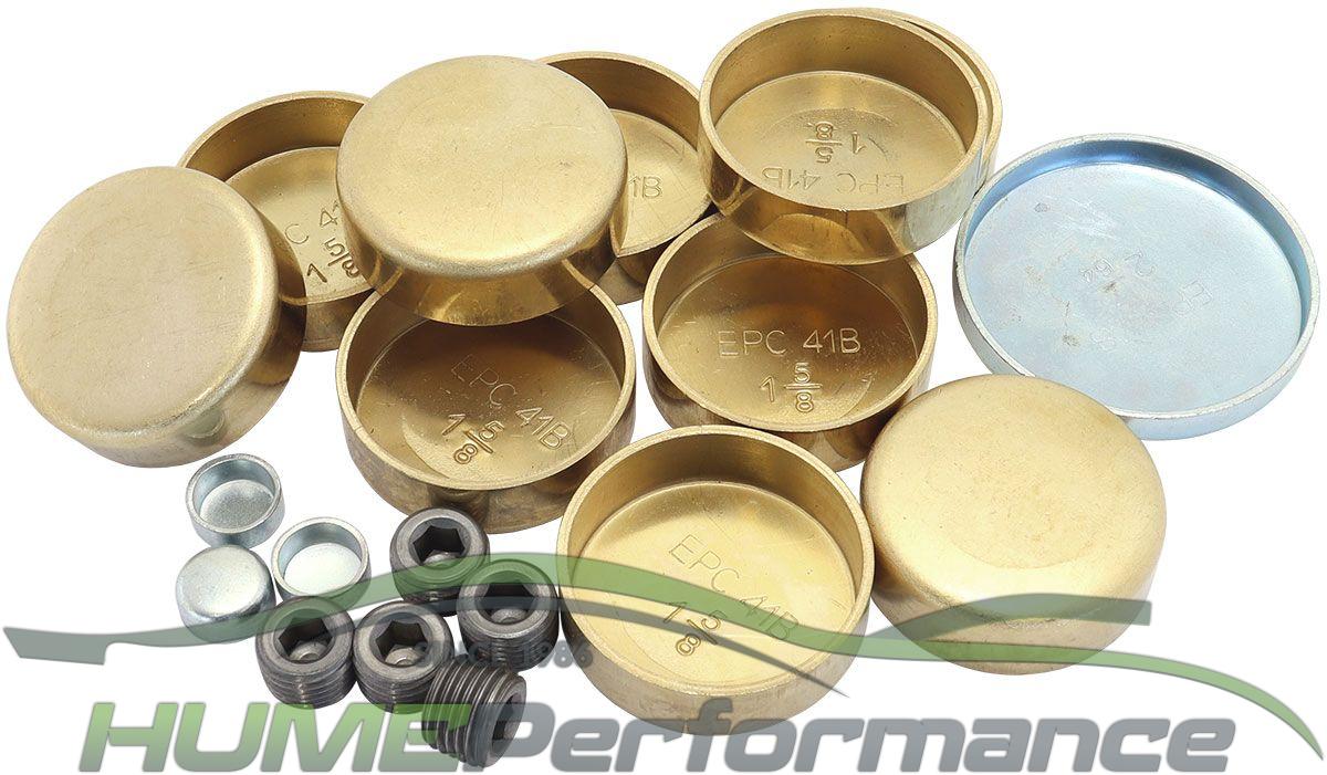 SMALL BLOCK CHEV V8 283 307 327 350 400 ENGINE WELSH PLUG KIT BRASS