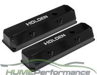 HOLDEN V8 253 308 EARLY HEADS BLACK ALLOY FABRICATED VALVE COVERS TALL