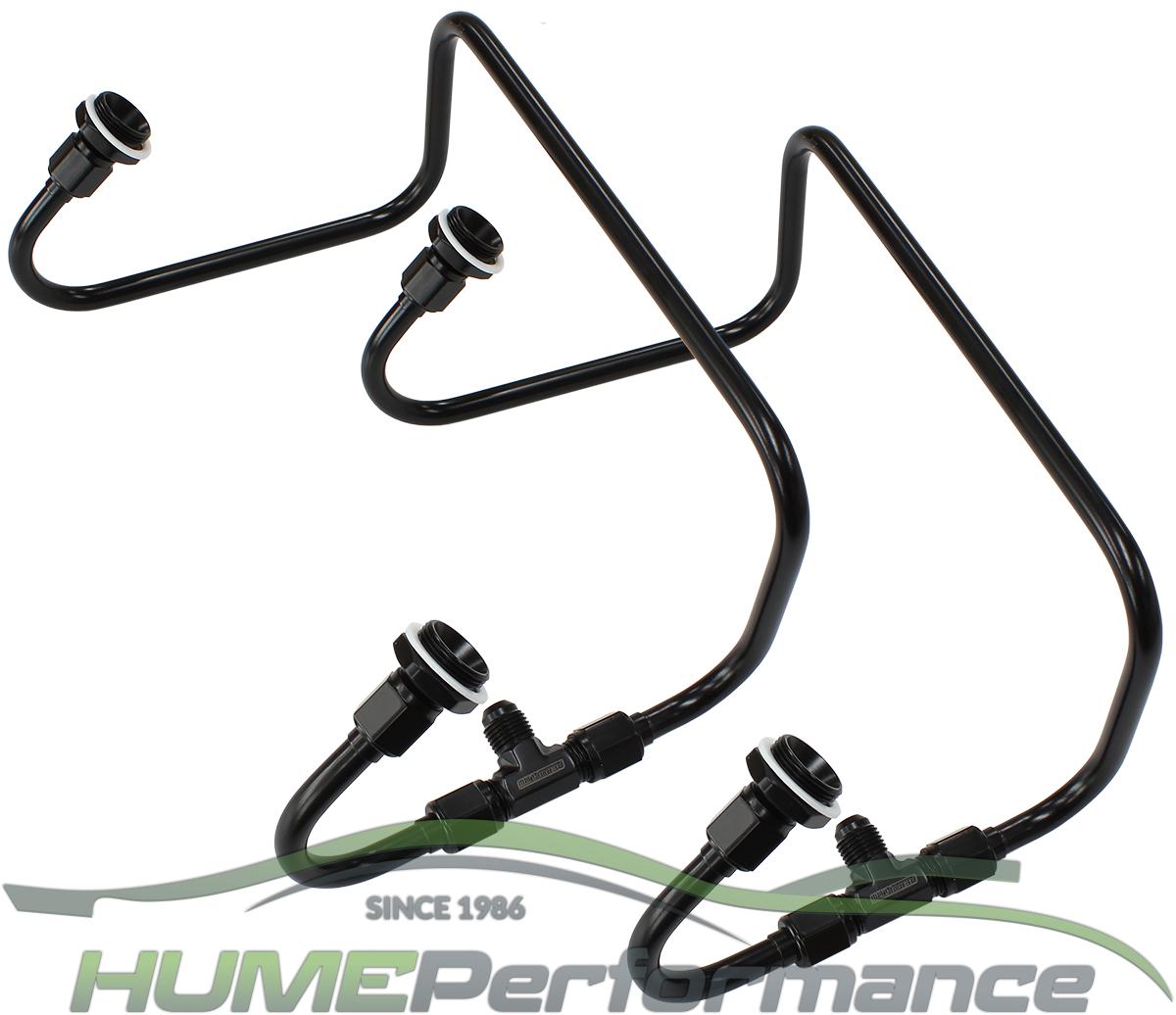 Dual Fuel Line Kit Black For Dual Sideways 4150 Carburettors