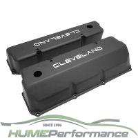 FORD V8 302 351 CLEVELAND VALVE COVERS CAST ALLOY BLACK TALL