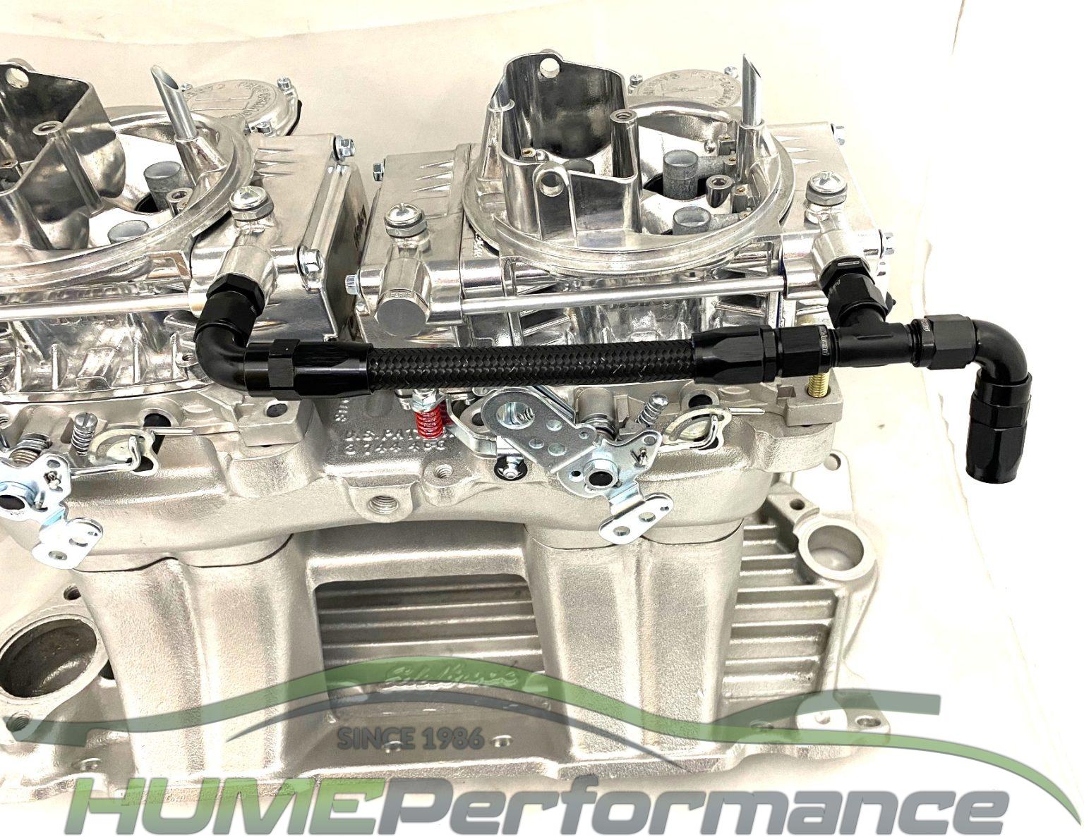 Tunnel Ram Braid Fuel Line kit to suit Twin Inline Mount 4160
