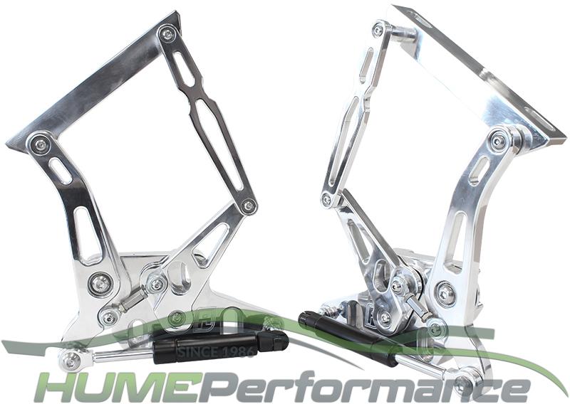 Ford Falcon XR-XY Billet Bonnet Hinge Kit - Polished Finish