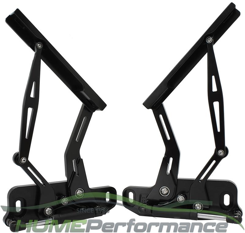 Holden Torana LH-UC and Holden HQ-WB Billet Bonnet Hinge Kit - Black Finish