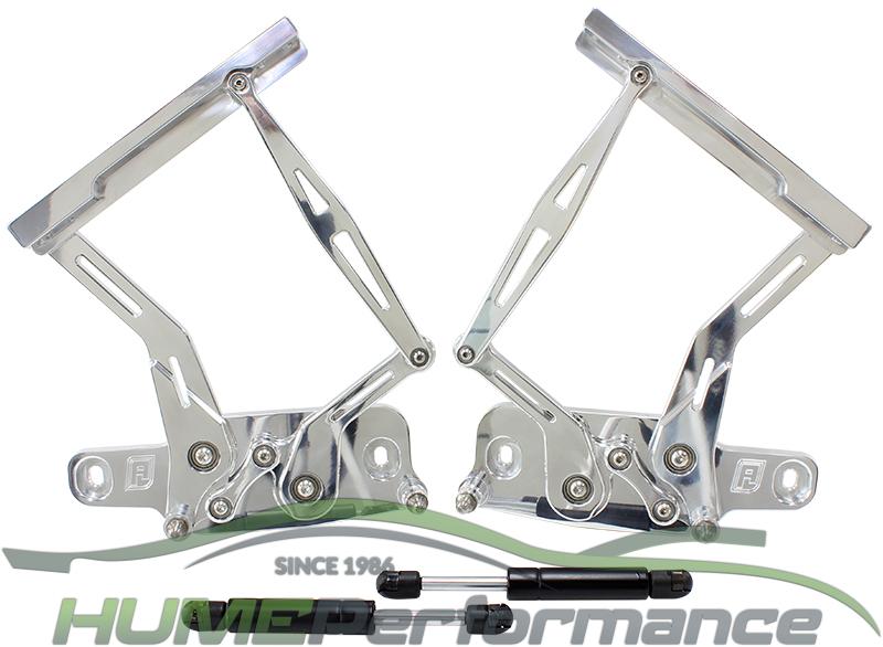 Holden Torana Billet Bonnet Hinge Kit - Polished Finish Suits LC and LJ,