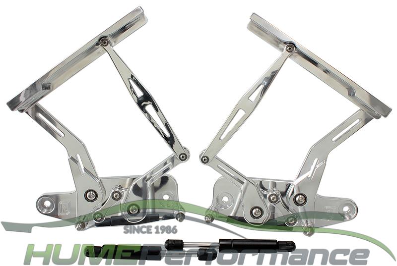 Holden HK, HT, HG Billet Bonnet Hinge Kit - Polished Finish