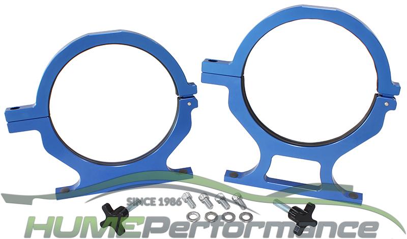 Billet Nitrous Bottle Brackets - Blue Sold As Pair