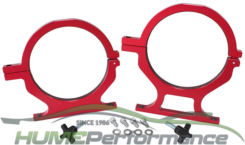 Billet Nitrous Bottle Brackets - Red Sold As Pair