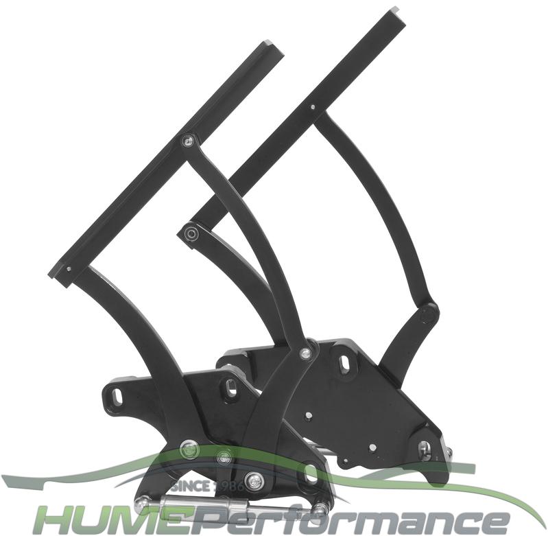 Bonnet Hinge Kit, Billet Aluminium For Ford Mustang 71-73, Black