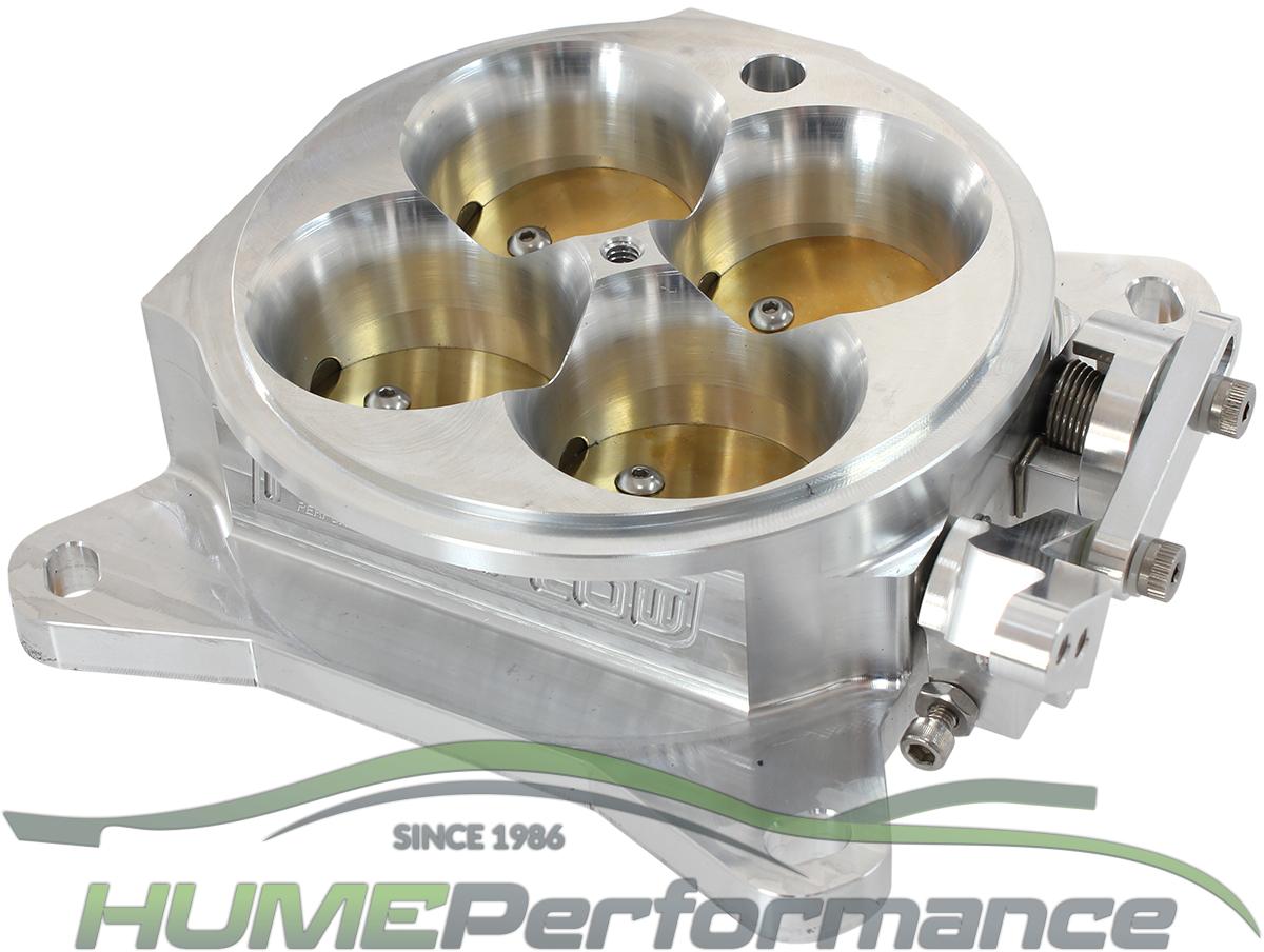 Billet Aluminium 4 Barrel 1375cfm Throttle Body Natural Finish. Suit 4150/4500 Flanges