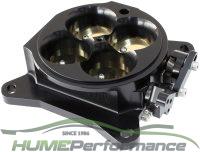 Billet Aluminium 4 Barrel 1375cfm Throttle Body Black Finish. Suit 4150/4500 Flanges