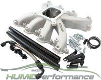 GM LS Rectangular Port Carburettor Street Single Plane EFI Intake Manifold, Natural Cast Finish