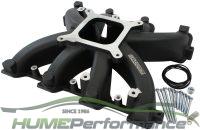 GM LS Rectangular Port Carburettor Street Single Plane Non-EFI Intake Manifold, Black Finish