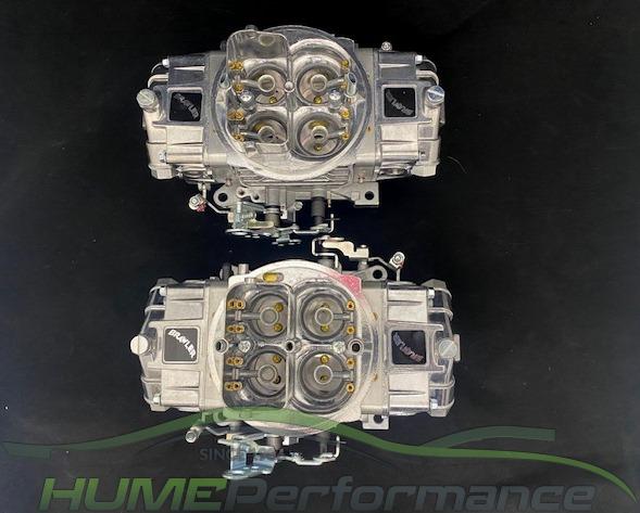 Brand new Holley Brawler 600 CFM Double Pumper Tunnel Ram carburettors