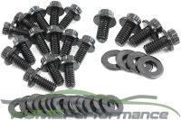 Small Block Chev Oil Pan Bolt Kit - Black Finish