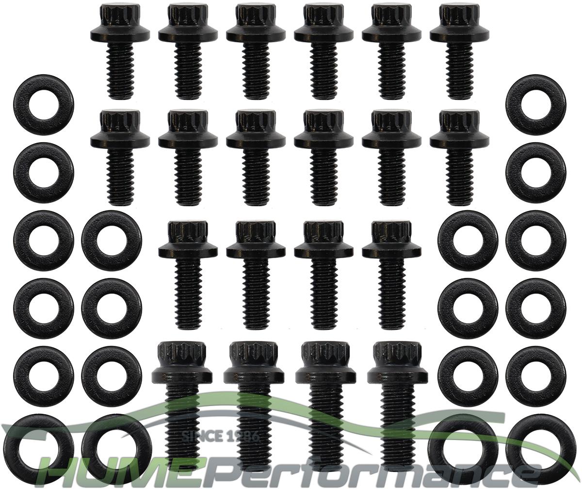 Holden V8 253-308 Oil Pan Bolt Kit - Black Finish