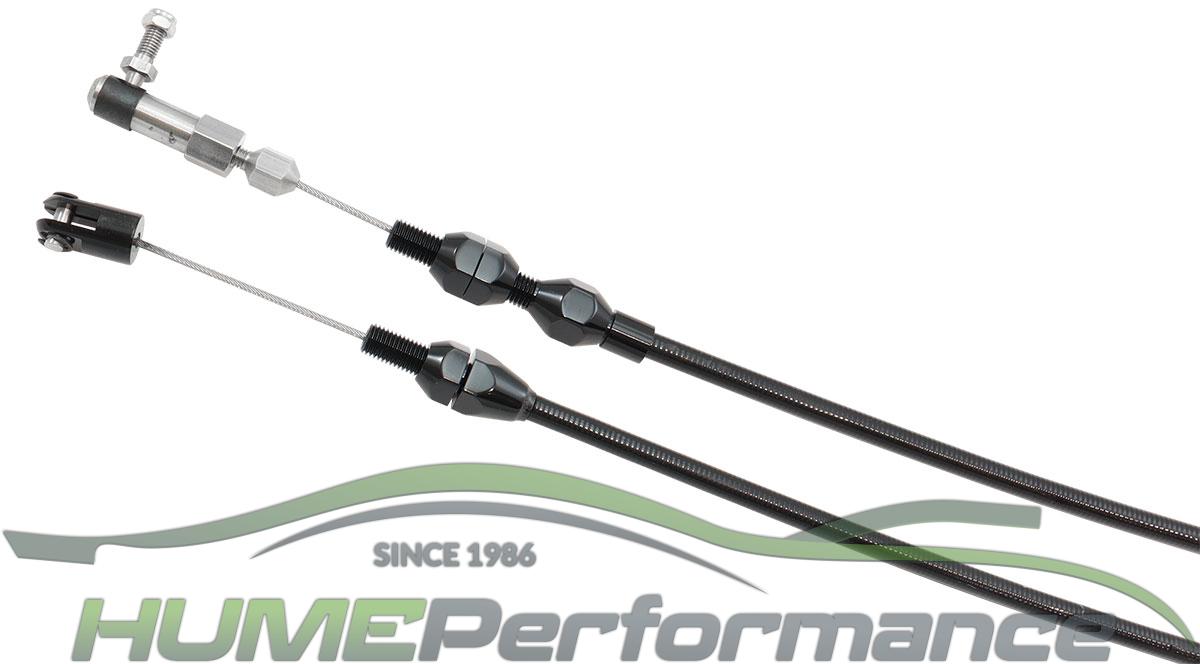 AEROFLOW Heavy Duty Universal Throttle Cable - Black Cover/Cable Ends 24" (61cm) Long